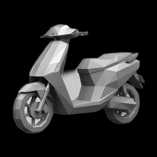 Scooter low poly 3D gratuit moderne