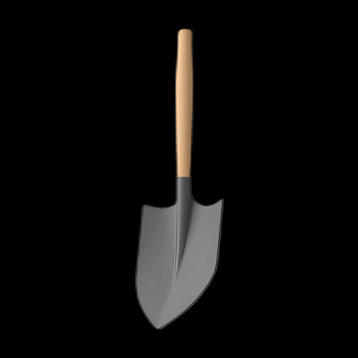 Pelle avec manche en bois