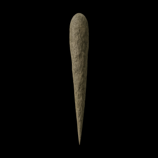 Lance en pierre texturée 3D