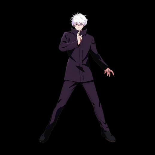 Personnage anime 3D gratuit sorcier cheveux blancs