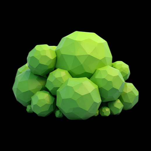 Brocoli 3D Low-Poly Vert