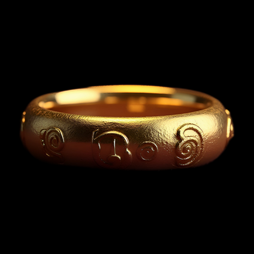 Anneau d'or avec motifs anciens