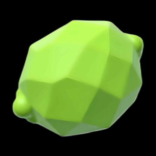 Citron 3D Low Poly Vert