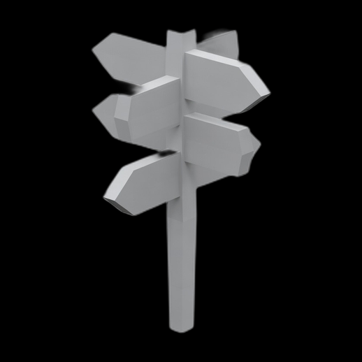 Panneau directionnel 3D gratuit multi fleches