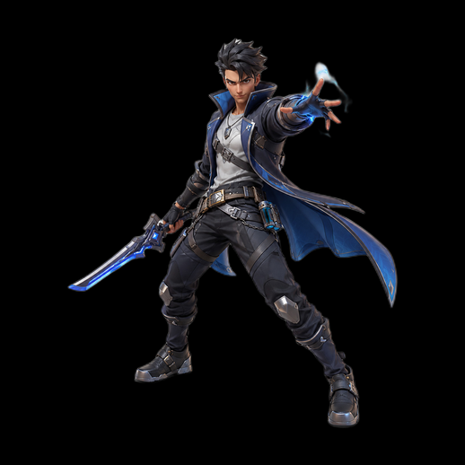 Personnage fantasy 3D gratuit guerrier épée magique - modele 3D gratuit