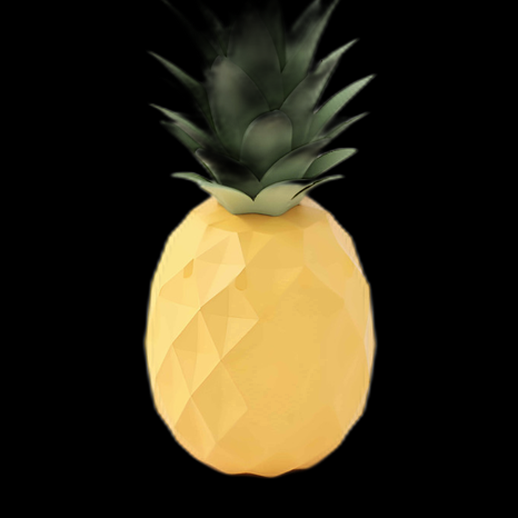 Ananas low poly 3D réaliste