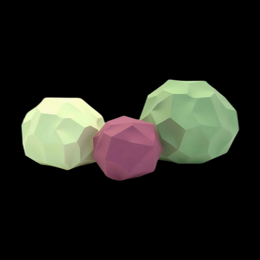 Low Poly Geometric Spheres 3D