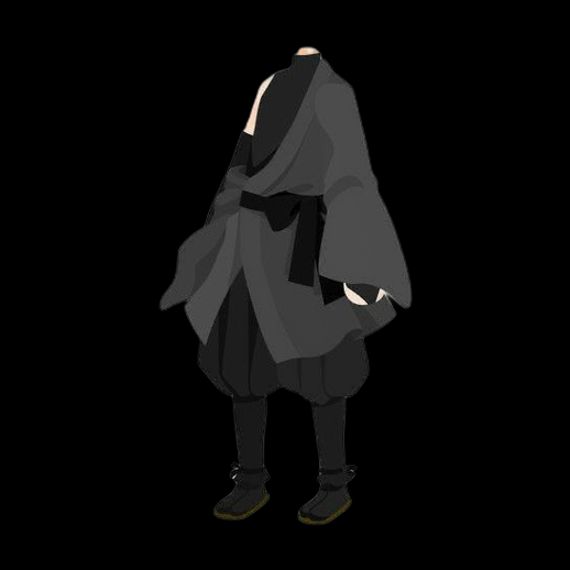 Tenue de ninja 3D gratuit style japonais noir