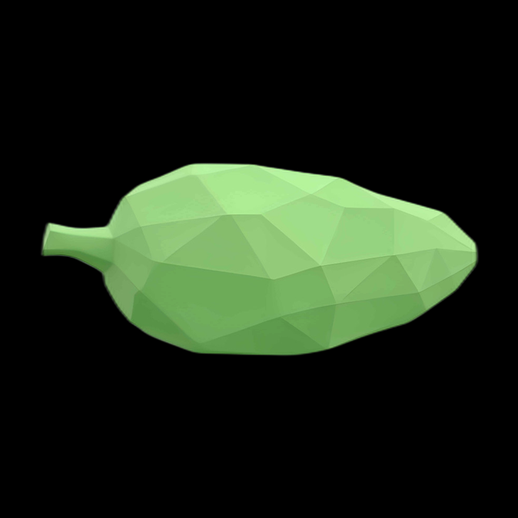 Artichaut vert en low-poly 3D