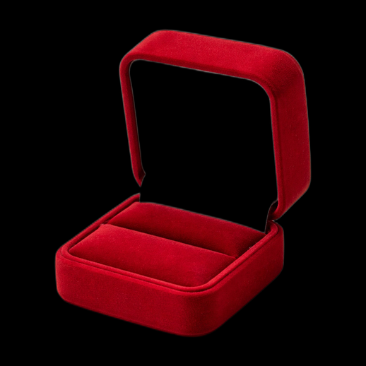 Boite a bijoux 3D gratuit en velours rouge