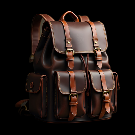 Sac à dos en cuir vintage