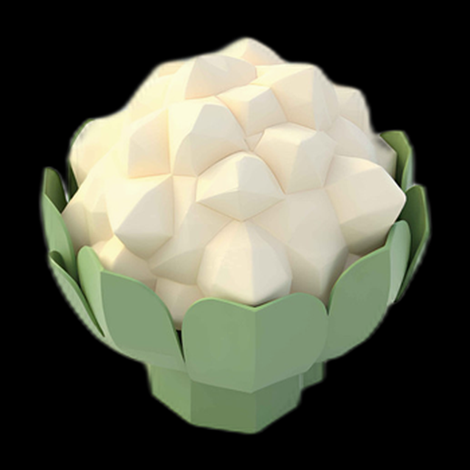 Chou-fleur 3D Low Poly