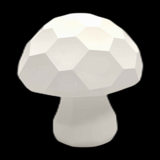 Champignon blanc low poly 3D