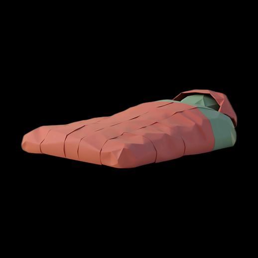 Sac de couchage low poly