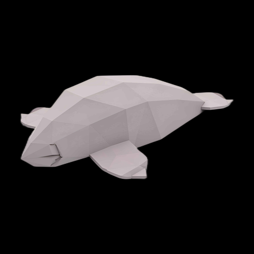 Tortue Low Poly en 3D