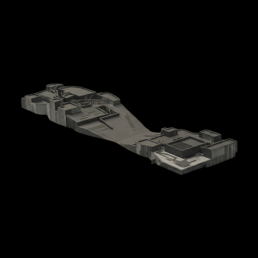 Station futuriste 3D gratuit plateforme industrielle sci-fi