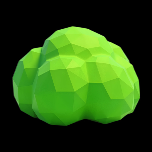 Brocoli 3D stylisé vert clair