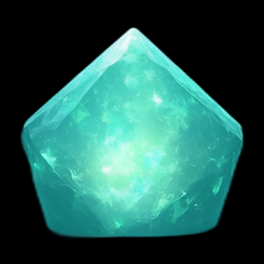 Cristal aqueux translucide 3D
