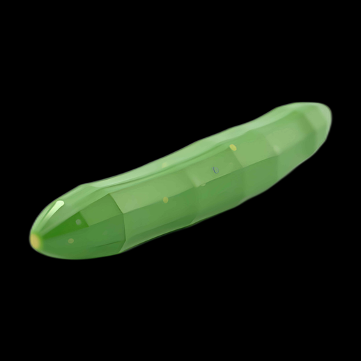 Concombre 3D polygonal vert brillant