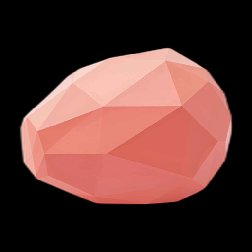 3D Low Poly Peach Object - modele 3D gratuit
