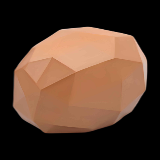 Géode 3D polygonale pêche abstraite