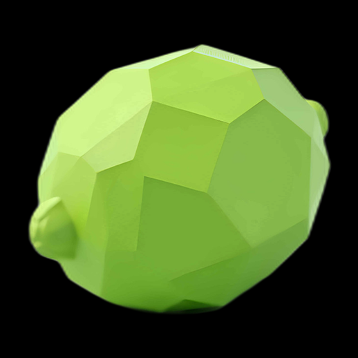 Citron Vert 3D Géométrique