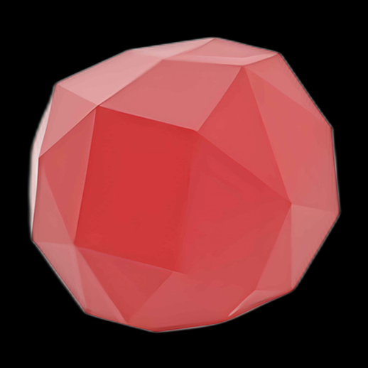 3D Red Geometric Sphere - modele 3D gratuit