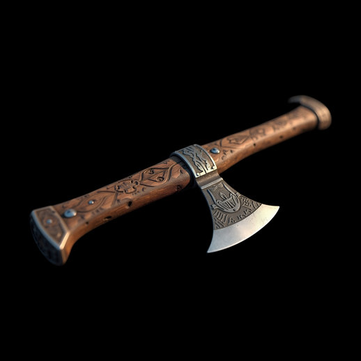 Hache décorée de style viking - modele 3D gratuit