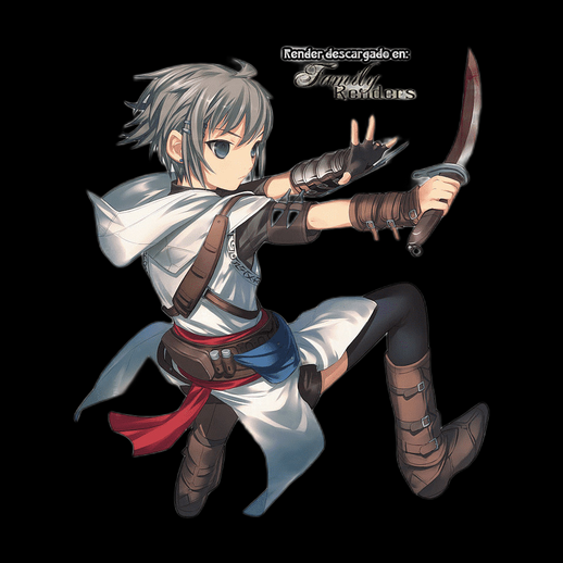 Personnage assassin anime 3D gratuit avec dague