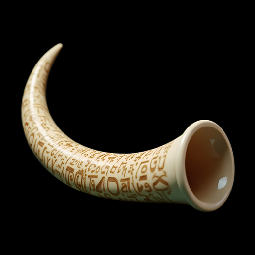 Corne ornée d'inscriptions antiques