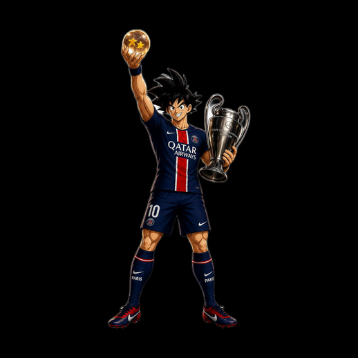 Joueur anime football 3D gratuit trophées