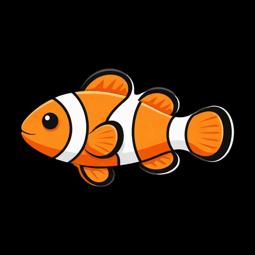 Poisson clown cartoon 3D gratuit stylise - modele 3D gratuit