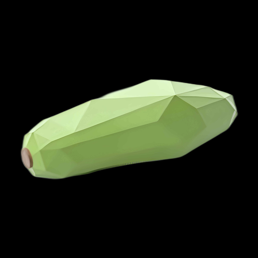 Courgette stylisée en 3D - modele 3D gratuit