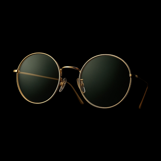 Lunettes rondes dorées style rétro