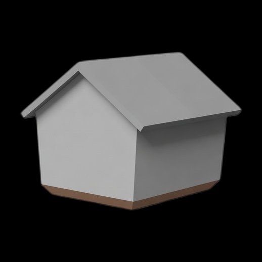 Maison simple 3D gratuit style minimaliste
