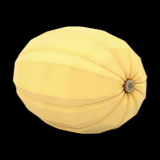 Courge spaghetti 3D low poly