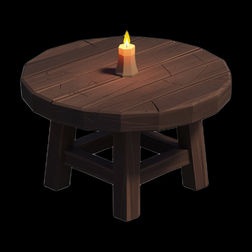 Petite table avec une bougie