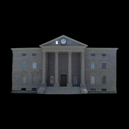 Batiment classique 3D gratuit avec colonnes et horloge