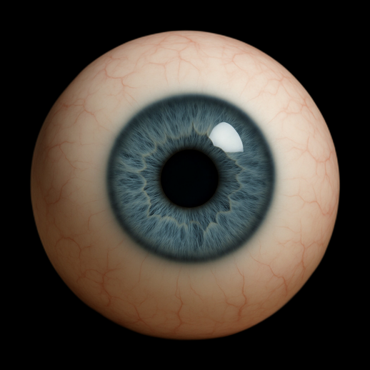 Œil humain bleu réaliste 3D