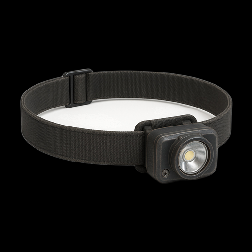 Lampe frontale noire avec sangle ajustable
