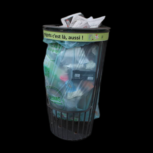 Poubelle urbaine 3D gratuit avec sac plein - modele 3D gratuit