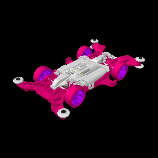 Chassis voiture miniature 3D gratuit course