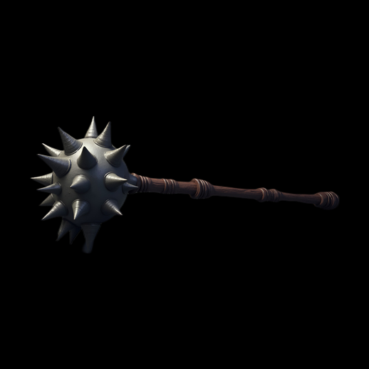 Masse d'armes médiévale 3D