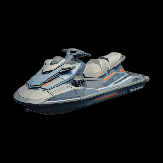Jet ski futuriste 3D gratuit haute performance