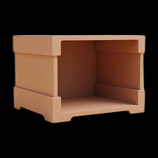 Étagère Cube 3D Terre Cuite