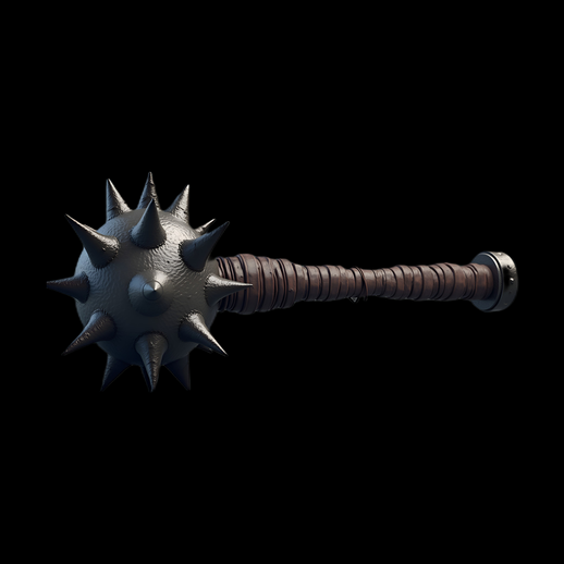 Masse d'armes médiévale 3D