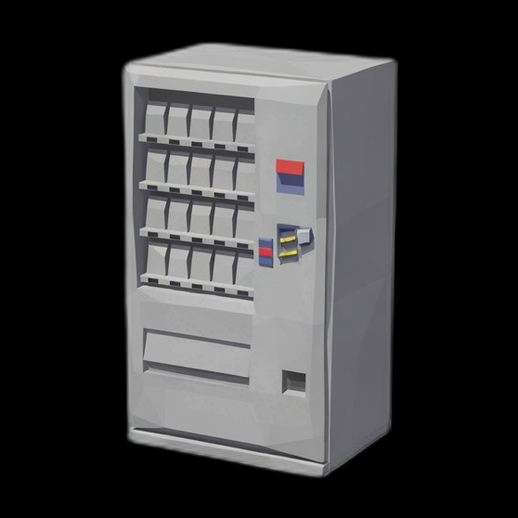 Distributeur automatique 3D gratuit low poly