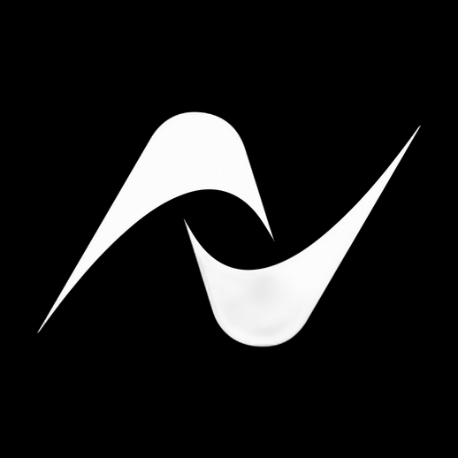 Logo abstrait lettre N 3D gratuit blanc - modele 3D gratuit