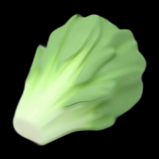 Asset 3D de salade romaine