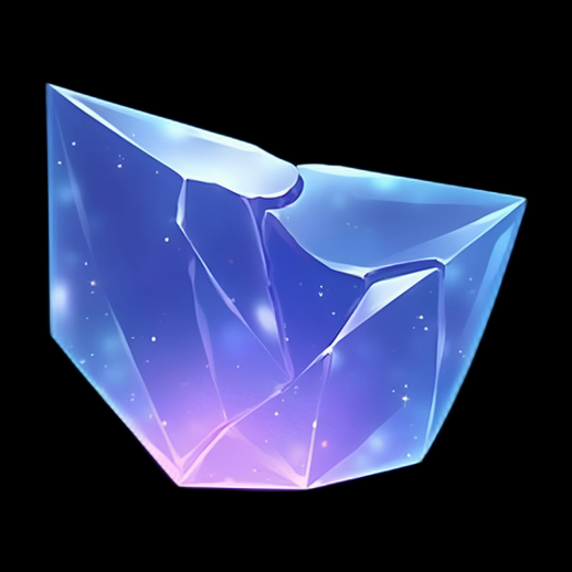 Cristal bleu 3D abstrait brillant